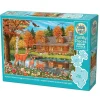 Cobble Hill 350pc Family Puzzle - Cottage Pond - Little Painter Art | Exploring the Endless Possibilities of Art| Shop All