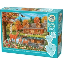 Cobble Hill 350pc Family Puzzle - Cottage Pond - Little Painter Art | Exploring the Endless Possibilities of Art| Shop All