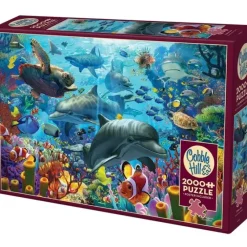 Cobble Hill 2000pc Puzzle - Coral Sea - Little Painter Art | Exploring the Endless Possibilities of Art| Hot