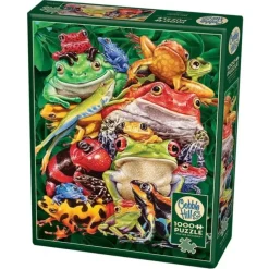 Cobble Hill 1000pc Puzzle - Frog Business - Little Painter Art | Exploring the Endless Possibilities of Art| Shop All