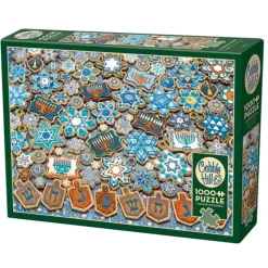 Cobble Hill 1000pc Puzzle - Hanukkah Cookies - Little Painter Art | Exploring the Endless Possibilities of Art| Hot