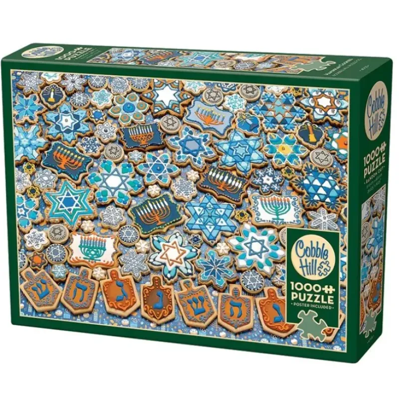 Cobble Hill 1000pc Puzzle - Hanukkah Cookies - Little Painter Art | Exploring the Endless Possibilities of Art| Hot