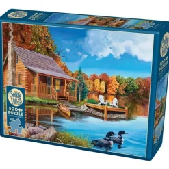 Cobble Hill 500pc Puzzle - Loon Lake - Little Painter Art | Exploring the Endless Possibilities of Art| Hot