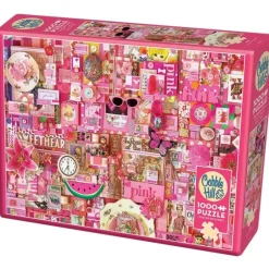 Cobble Hill 1000pc Puzzle - Pink Collage - Little Painter Art | Exploring the Endless Possibilities of Art| Shop All