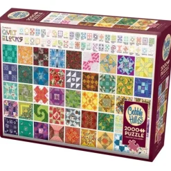 Cobble Hill 2000pc Puzzle - Quilt Blocks - Little Painter Art | Exploring the Endless Possibilities of Art| Shop All