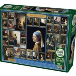 Cobble Hill 1000pc Puzzle - Vermeer Collage - Little Painter Art | Exploring the Endless Possibilities of Art| Shop All