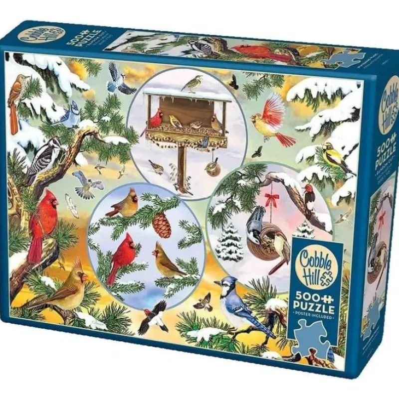Cobble Hill 500pc Puzzle - Winterbird Magic - Little Painter Art | Exploring the Endless Possibilities of Art| Hot