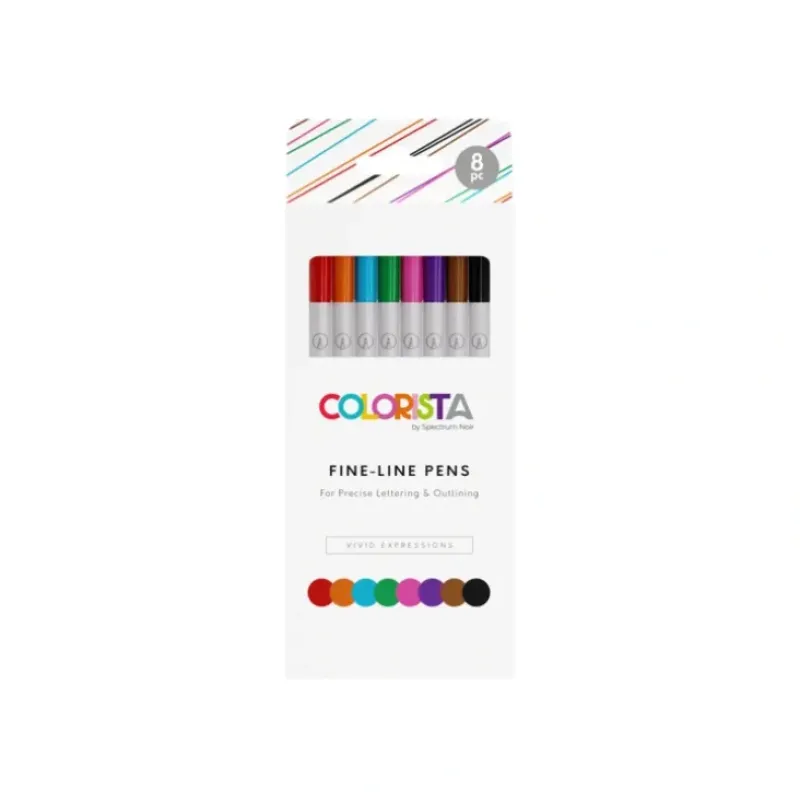 Colorista - Fine-Line Pen - Vivid Expressions 8pc - Little Painter Art | Exploring the Endless Possibilities of Art| Pigment