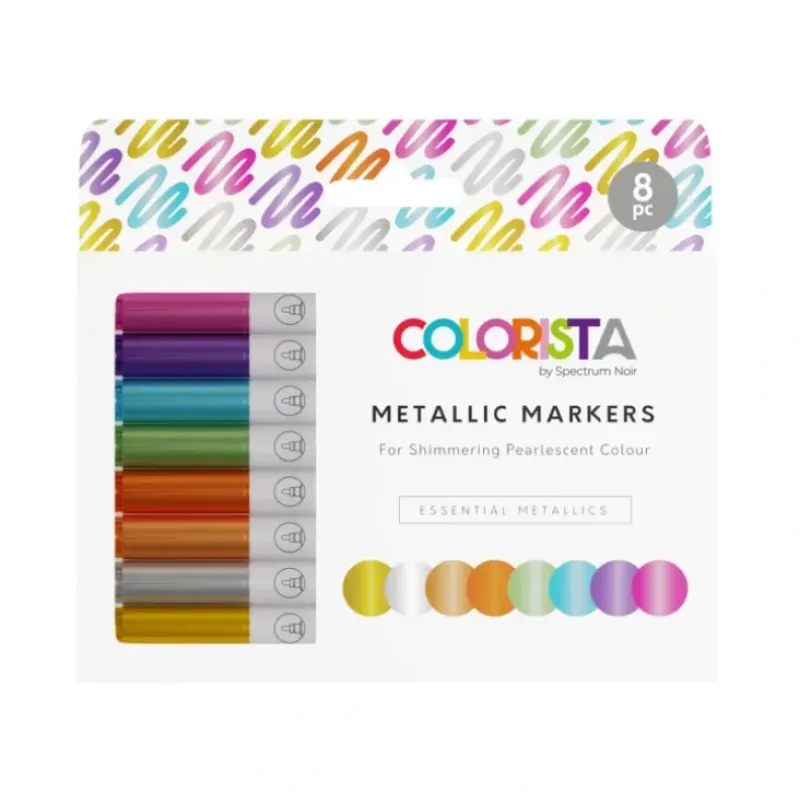 Colorista - Metallic Marker - Essential Metallics 8pc - Little Painter Art | Exploring the Endless Possibilities of Art| Pigment
