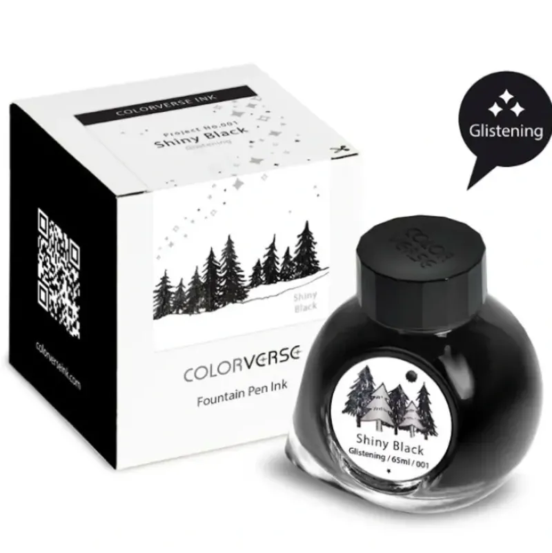 Colorverse Bottled Ink 65ml Shiny Black - Little Painter Art | Exploring the Endless Possibilities of Art| Pigment