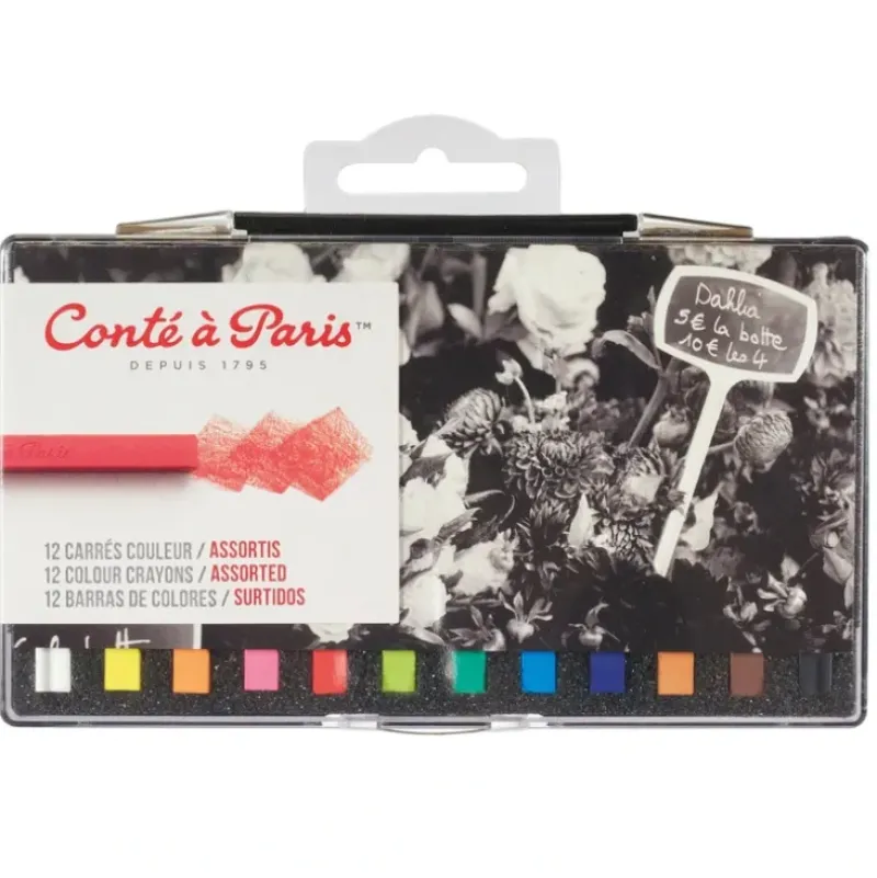 Conte a Paris Carres Crayons Assorted Colours - Little Painter Art | Exploring the Endless Possibilities of Art| Canvas