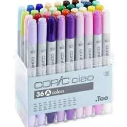 COPIC Ciao Marker Set of 36 Colours Set A - Little Painter Art | Exploring the Endless Possibilities of Art| Brush