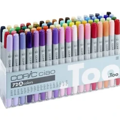 COPIC Ciao Marker Set of 72 Colours Set A - Little Painter Art | Exploring the Endless Possibilities of Art| Brush