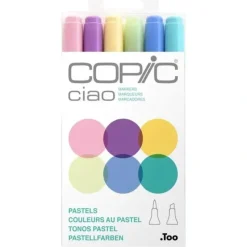 Copic Ciao Marker Set Pastel 6pk - Little Painter Art | Exploring the Endless Possibilities of Art| Brush
