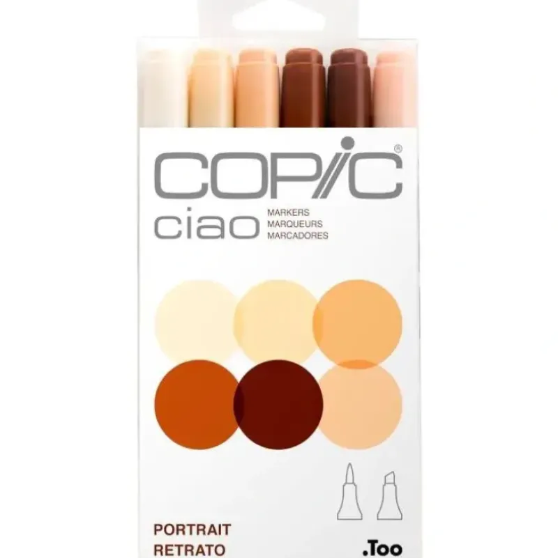 Copic Ciao Marker Set Portrait 6pk - Little Painter Art | Exploring the Endless Possibilities of Art| Brush