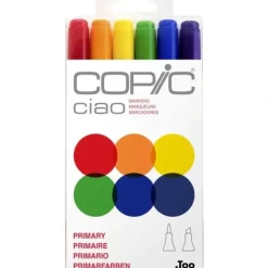 Copic Ciao Marker Set Primary 6pk - Little Painter Art | Exploring the Endless Possibilities of Art| Brush