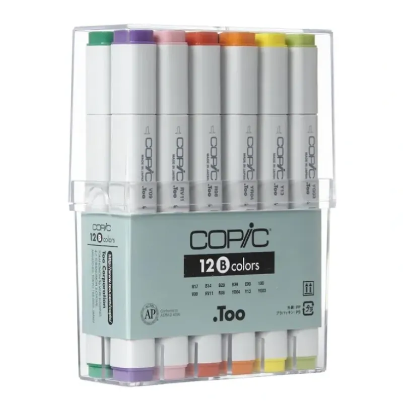Copic Classic Marker Basic Set 12pk - Little Painter Art | Exploring the Endless Possibilities of Art| Brush