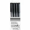 Copic Multiliner Pen Set B Black 4pk Broad - Little Painter Art | Exploring the Endless Possibilities of Art| Hot