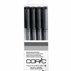 Copic Multiliner Pen Set B Black 4pk Broad - Little Painter Art | Exploring the Endless Possibilities of Art| Hot