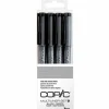 Copic Multiliner Pen Set A Black 4pk Fine - Little Painter Art | Exploring the Endless Possibilities of Art| Pigment