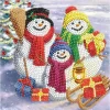 Craft Buddy DIY Crystal Art Card Kit - Snowman Family - Little Painter Art | Exploring the Endless Possibilities of Art| Hot