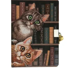 Craft Buddy DIY Crystal Art Locking Diary - Cats in the Library - Little Painter Art | Exploring the Endless Possibilities of Art| Shop All