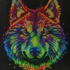 Craft Buddy DIY Crystal Art Medium Framed Kit - Colourful Wolf - Little Painter Art | Exploring the Endless Possibilities of Art| Hot