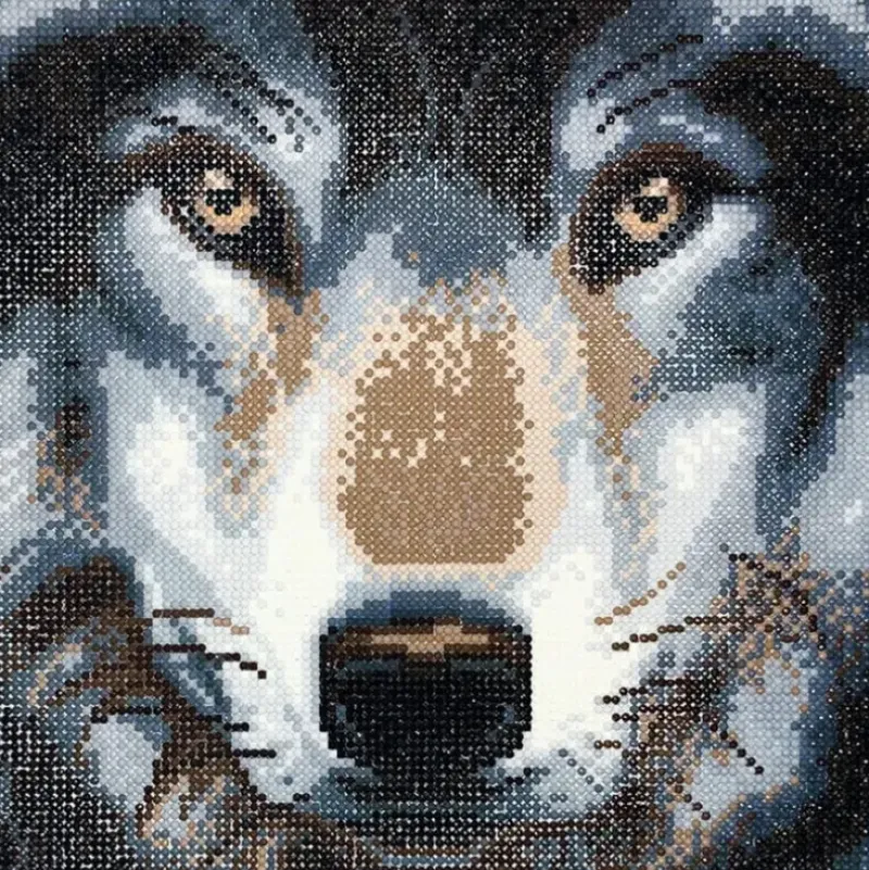 Craft Buddy DIY Crystal Art Medium Framed Kit - Wolf - Little Painter Art | Exploring the Endless Possibilities of Art| Canvas