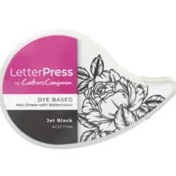 Crafters Companion - LetterPress Inkpad - Jet Black - Little Painter Art | Exploring the Endless Possibilities of Art| Pigment