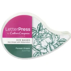 Crafters Companion - LetterPress Inkpad - Forest Green - Little Painter Art | Exploring the Endless Possibilities of Art| Pigment