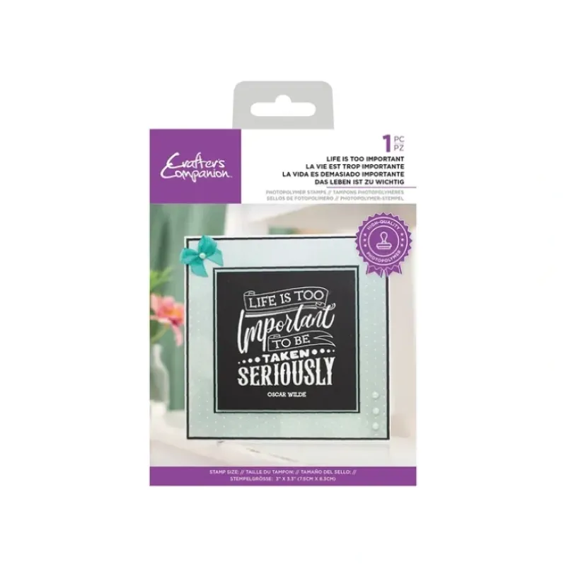 Crafter's Companion - Photopolymer Stamp - Life is too important - Little Painter Art | Exploring the Endless Possibilities of Art| Brush