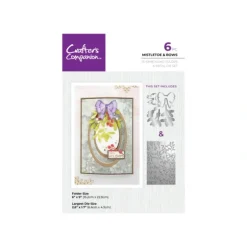 Crafters Companion 6 x 9 3D Folder & Metal Die - Mistletoe & Bows - Little Painter Art | Exploring the Endless Possibilities of Art| Brush
