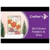 Crafters Companion 6 x 9 3D Folder & Metal Die - Poinsettia Season - Little Painter Art | Exploring the Endless Possibilities of Art| Brush