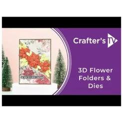 Crafters Companion 6 x 9 3D Folder & Metal Die - Poinsettia Season - Little Painter Art | Exploring the Endless Possibilities of Art| Brush