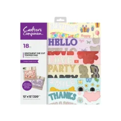 Crafter's Companion 12" x 12" Die Cut Topper Pad - Everyday Sentiments - Little Painter Art | Exploring the Endless Possibilities of Art| Shop All