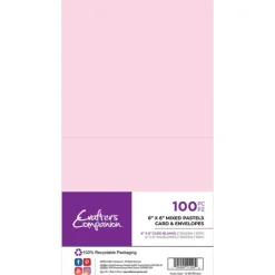 Crafter's Companion 6" x 6" Mixed Pastels Card & Envelopes - 100 Pack - Little Painter Art | Exploring the Endless Possibilities of Art| Shop All