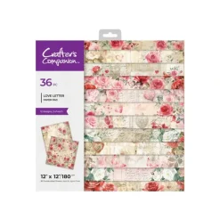 Crafters Companion 12 x 12 Paper Pad - Love Letter - Little Painter Art | Exploring the Endless Possibilities of Art| Shop All