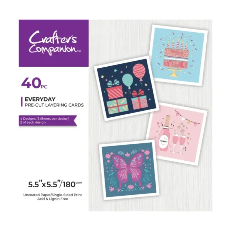 Crafters Companion 5.5" x 5.5" Pre-Cut Layering Pad - Everyday - Little Painter Art | Exploring the Endless Possibilities of Art| Shop All