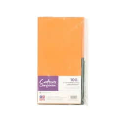 Crafter's Companion - 6"x6" Pumpkin & Green Card & Envelopes 100pc - Little Painter Art | Exploring the Endless Possibilities of Art| Canvas