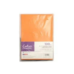 Crafter's Companion - 5"x7" Pumpkin & Green Card & Envelopes 100pc - Little Painter Art | Exploring the Endless Possibilities of Art| Canvas