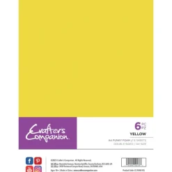 Crafter's Companion A4 Funky Foam - Yellow - 6 Pack - Little Painter Art | Exploring the Endless Possibilities of Art| Shop All