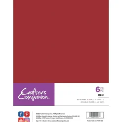 Crafter's Companion A4 Funky Foam - Red - 6 Pack - Little Painter Art | Exploring the Endless Possibilities of Art| Shop All