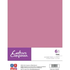 Crafter's Companion A4 Funky Foam - Pink - 6 Pack - Little Painter Art | Exploring the Endless Possibilities of Art| Shop All