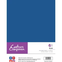 Crafter's Companion A4 Funky Foam - Blue - 6 Pack - Little Painter Art | Exploring the Endless Possibilities of Art| Shop All