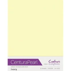 Crafter's Companion Centura Pearl Single Colour A4 10 Sheet Pack - Ivory - Little Painter Art | Exploring the Endless Possibilities of Art| Shop All