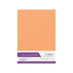 Crafter's Companion Centura Pearl Single Colour A4 10 Sheet Pack - Pumpkin - Little Painter Art | Exploring the Endless Possibilities of Art| Shop All