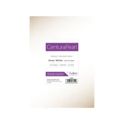Crafter's Companion Centura Pearl Snow White Gold A4 Printable Card Pack - 50 Sheets - Little Painter Art | Exploring the Endless Possibilities of Art| Shop All