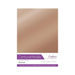 Crafter's Companion Centura Pearl Metallic A4 Single Colour 10 Sheet Pack - Bronze - Little Painter Art | Exploring the Endless Possibilities of Art| Shop All