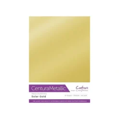 Crafter's Companion Centura Pearl Metallic A4 Single Colour 10 Sheet Pack - Solar Gold - Little Painter Art | Exploring the Endless Possibilities of Art| Shop All