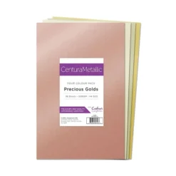 Crafter's Companion Centura Pearl Metallic A4 36 Sheet Pack - Precious Golds - Little Painter Art | Exploring the Endless Possibilities of Art| Shop All